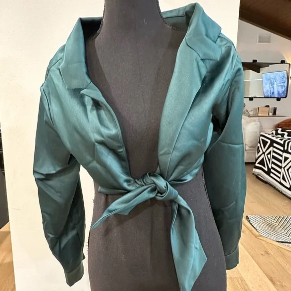 House of CB Teal Crop Top - Picture 2 of 7